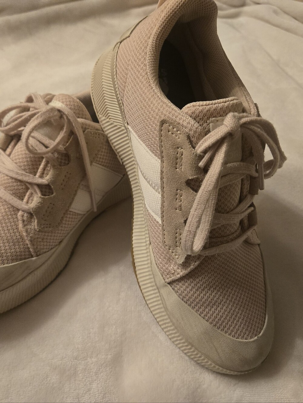 Sorel Women's Blush Pink Mesh Lace-Up Sneakers